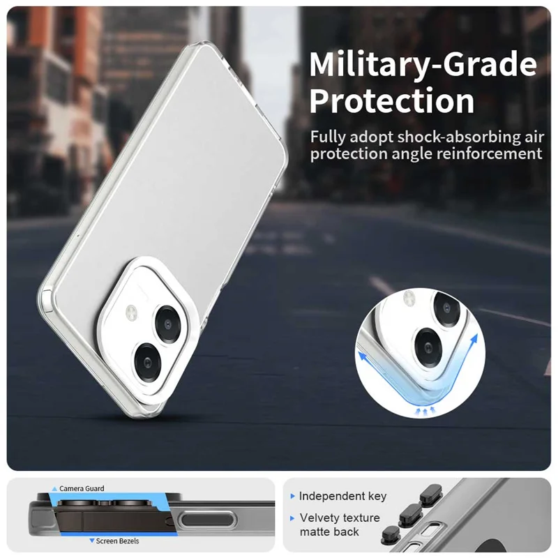 Para OPPO A40 funda OPPO A40 A 40 Capas a prueba de golpes parachoques de teléfono armadura trasera transparente mate transparente Frosted Fundas OPPO A40 - imagen 3