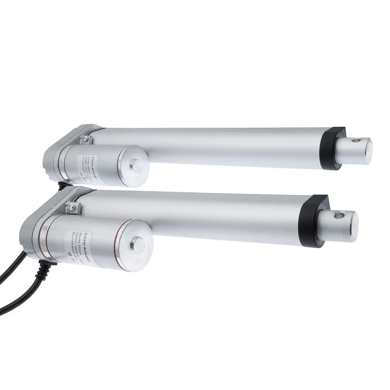 Actuador lineal 500 mm de carrera 12/24V plateado - 100-1500N