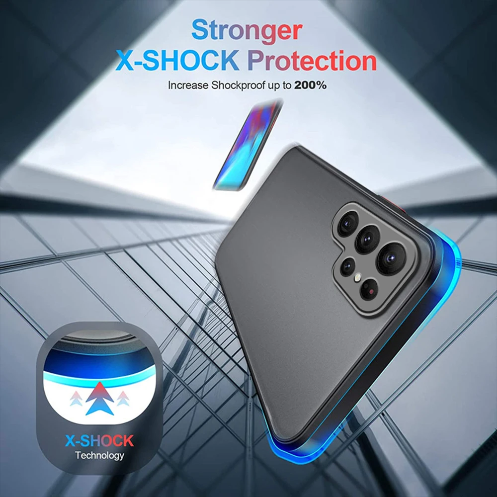 Funda mate S24 Armor para Samsung Galaxy S24 S23 S22 S21 Ultra Plus A52 A53 A54 A14 A13 A12 A32 5G funda rígida de parachoques a prueba de golpes - imagen 5