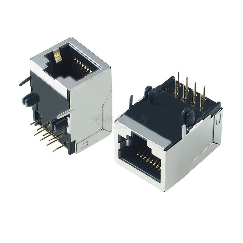 10 Uds RJ45 enchufe de red 59 puerto de red 21MM puerto de red 8P8C largo 21mm RJ45 sin Base de cabeza de cristal ligero - imagen 5