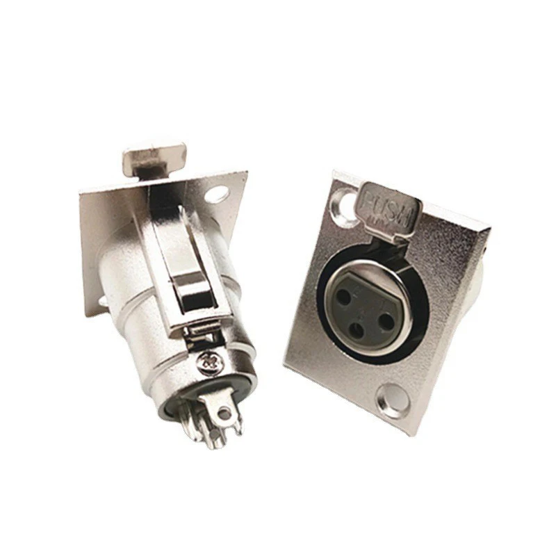 Panel hembra rectangular largo del zócalo del altavoz del núcleo tres con la tarjeta del módulo del metal de XLR - imagen 2