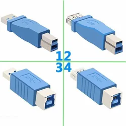 Adaptador USB 3.0 para impresora A a B hembra, convertidor