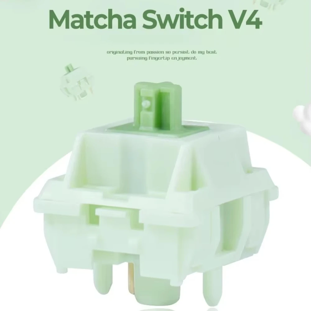 DUHUK Lumia Matcha Switch V4 Pro lineal Manual lubricado 5pin RGB SMD 55g 63,5g MX Switch para interruptor de teclados mecánicos