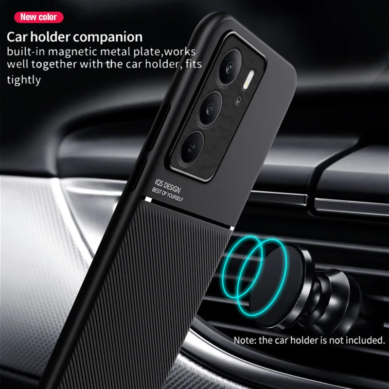 Funda antideslizante resistente para Realme P3 Lite, funda protectora con soporte de succión magnética, Fundas Capa - imagen 3