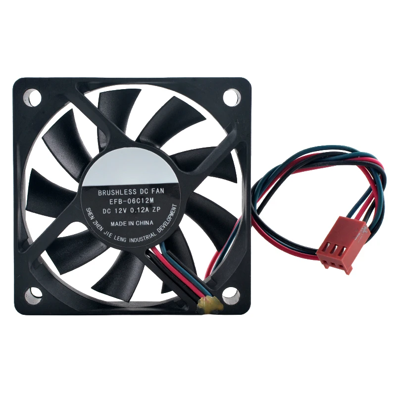 EFB-06C12M 6cm 60mm ventilador 60x60x15mm DC12V 0.12A ventilador de refrigeración silencioso de 3 pines para CPU del chasis - imagen 3
