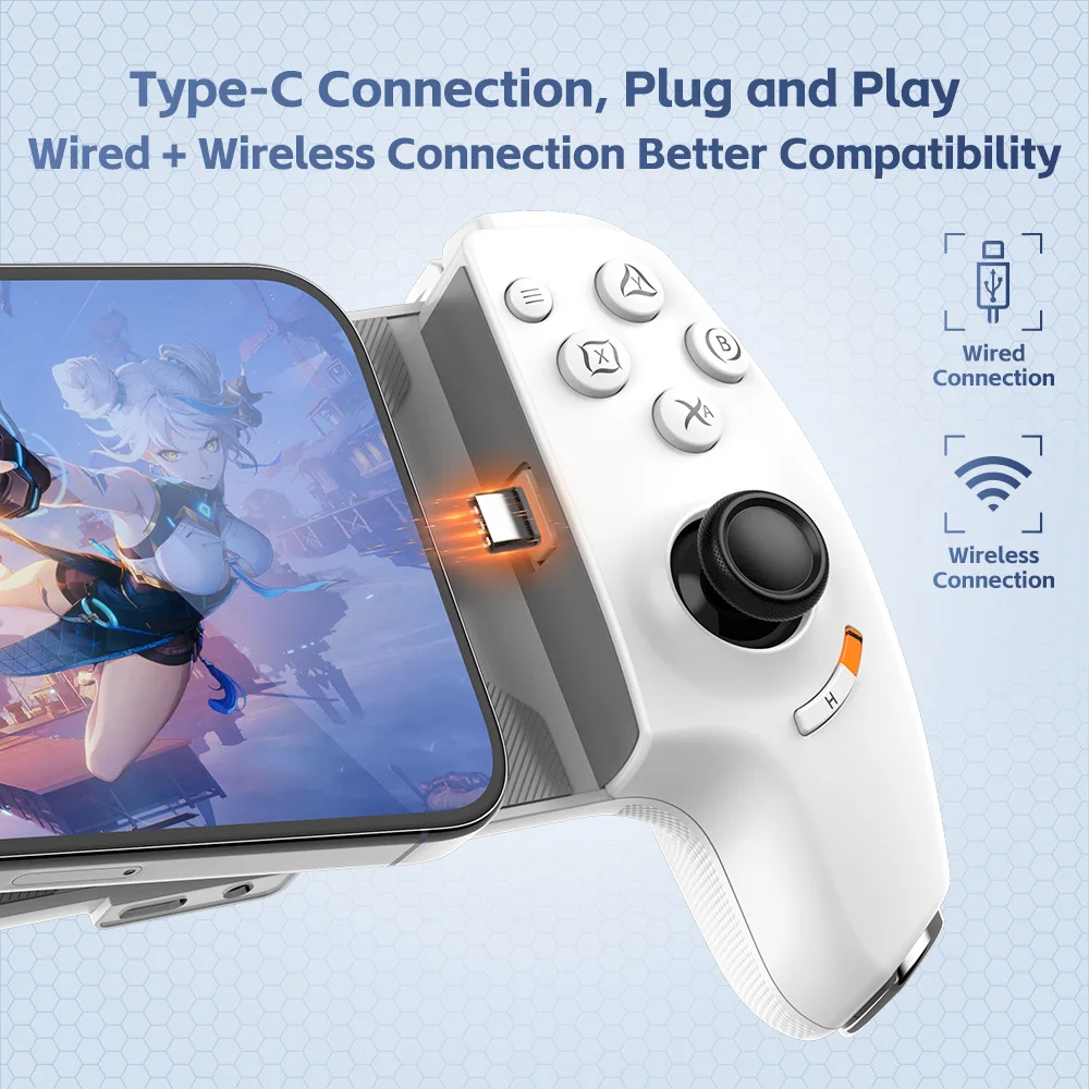 Controlador de juego Gamwing AoBing Max con efecto Hall dual tipo C y conexión Bluetooth para Android iOS PC Switch Joystick - imagen 5