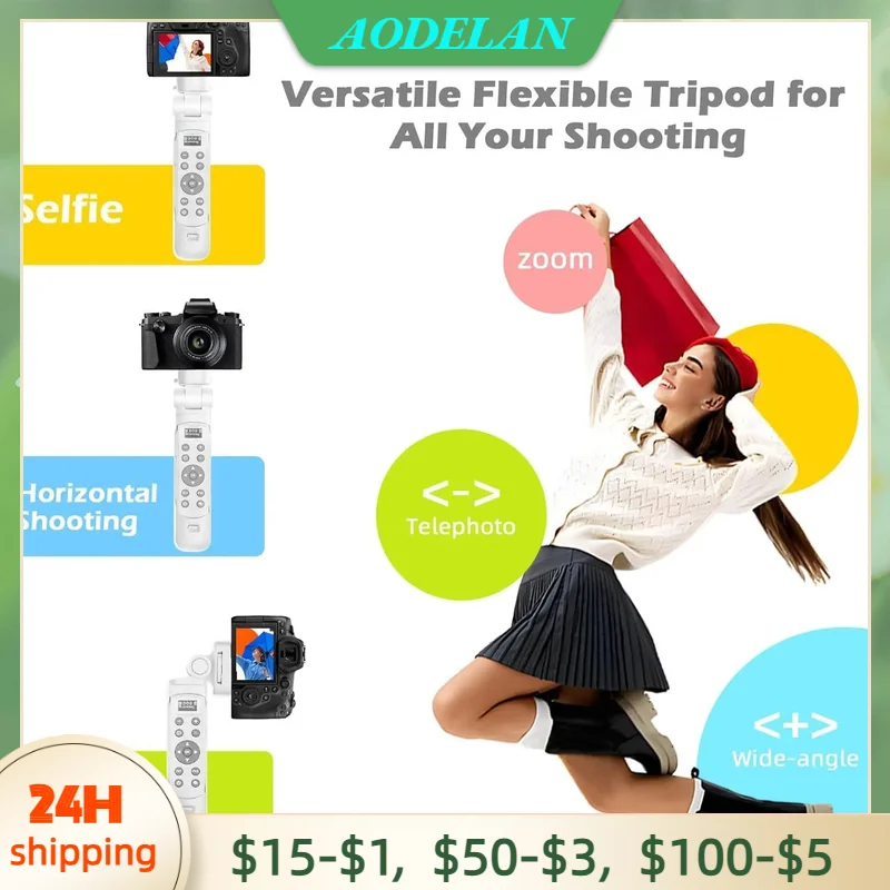 Blanco para Nikon inalámbrico recargable tiro agarre trípode obturador liberación Zoom y Control de enfoque para Z5II Z6III Z30 Z50 Z50II Zf - imagen 2