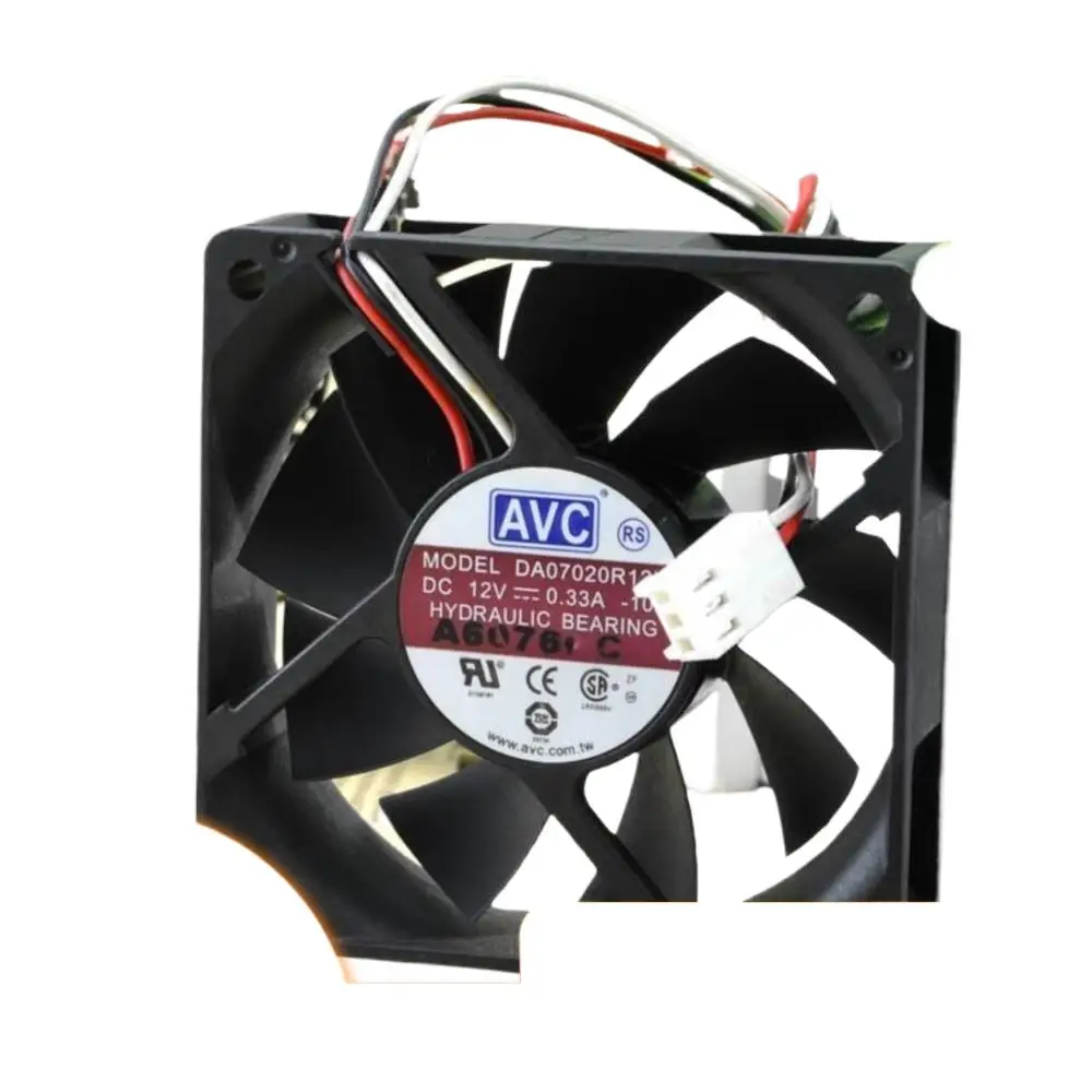 Ventilador de 70 mm y 7 cm para PC, servidores y estaciones de trabajo de refrigeración silenciosa hidráulica AVC DA07020R12H 12V 0.33A 7020
