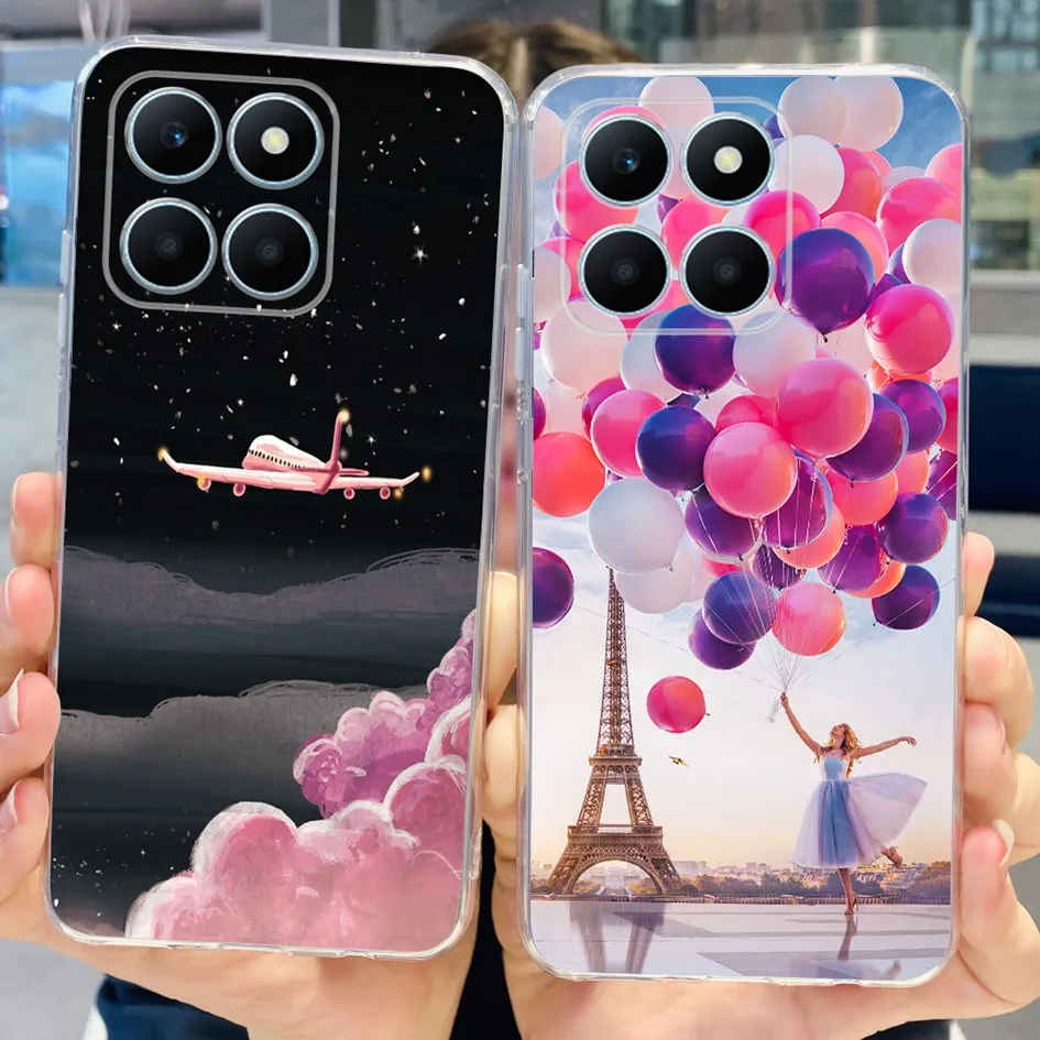 Para Honor X6a funda de 6,56 pulgadas de silicona suave funda trasera transparente de dibujos animados para HonorX6a 2023 X 6A WDY-LX1 Fundas de teléfono - imagen 4