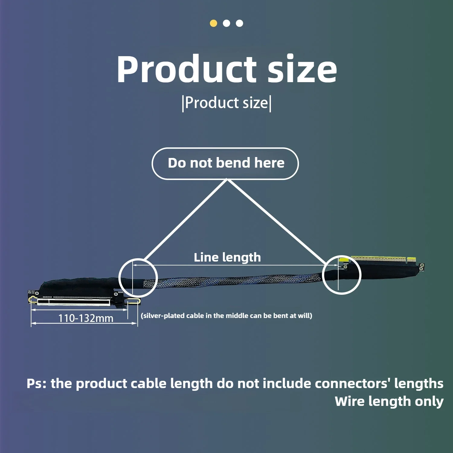 90 ángulo recto plateado PCIE 5,0 X16 tarjeta gráfica GPU Cable de extensión PCI E 5,0 16X GEN5 64GT \ S AI servidor 5090 Cable elevador - imagen 4
