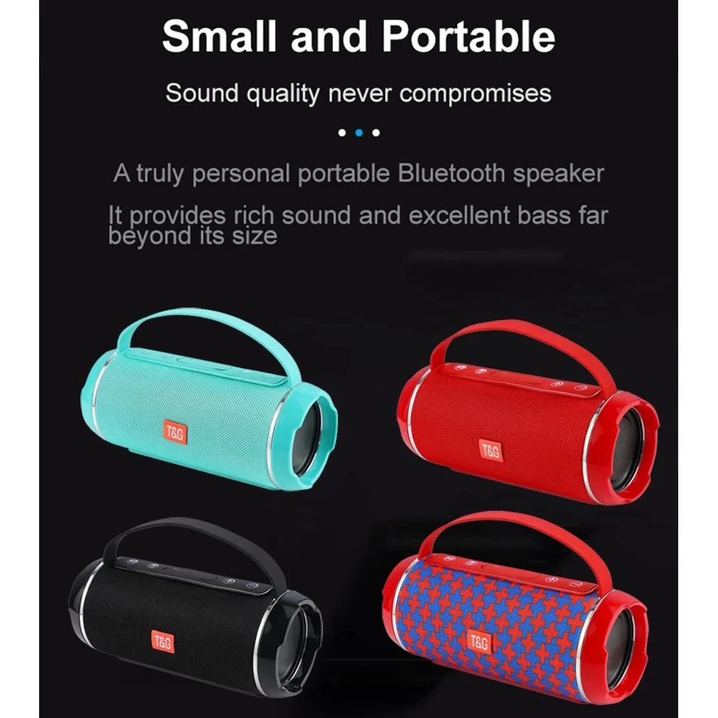 Altavoz portátil inalámbrico con Bluetooth para exteriores, barra de sonido, Radio, receptor FM, caja de sonido de música, Subwoofer, impermeable, Aux, PC, Altavoces - imagen 3