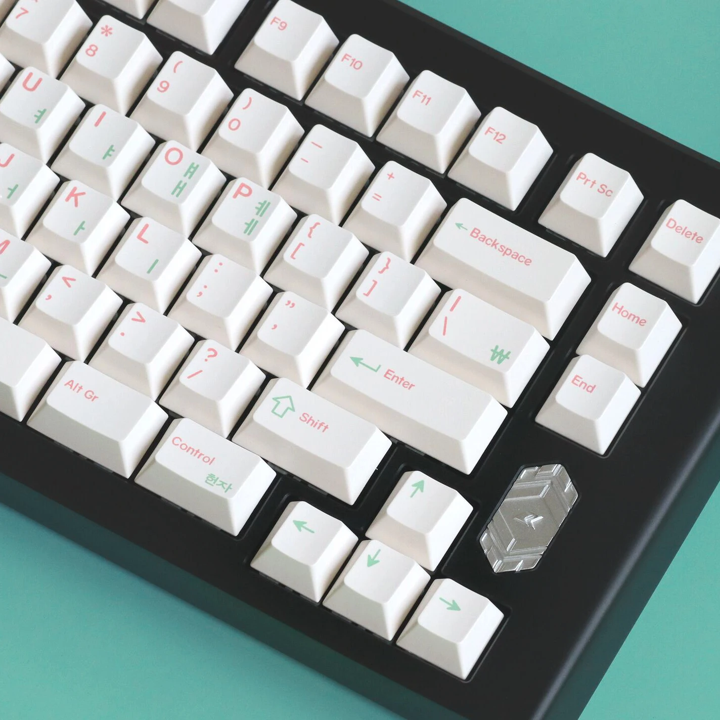 Keebox-teclas Shenpo rosa y verde, accesorio coreano Sub Legend Hangul, perfil de cereza, PBT Dye Sub, juego completo de 146 teclas para teclado mecánico