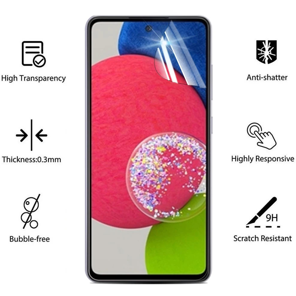 Protector de pantalla sin cristal para Samsung Galaxy A53, A52, A72, A32, A12, A52S, A50, A51, A20, A21, 22, A71, A30, A31, A40, A41, A 53, 52, 51, A 21 S - imagen 3