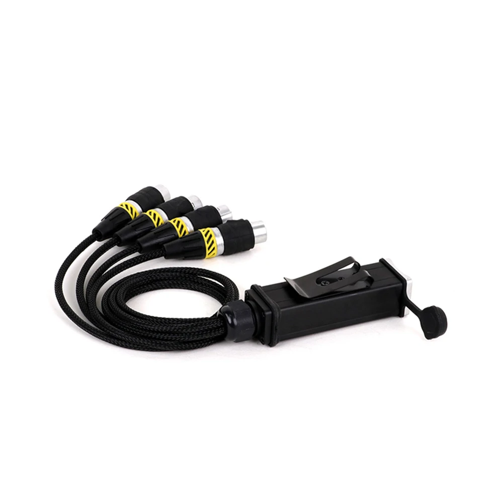 Snake-extensor XLR de 4 canales y 3 pines, receptor de red múltiple a Ethercon Splitter, Cable trenzado macho/hembra a hembra RJ45, 1 par - imagen 5
