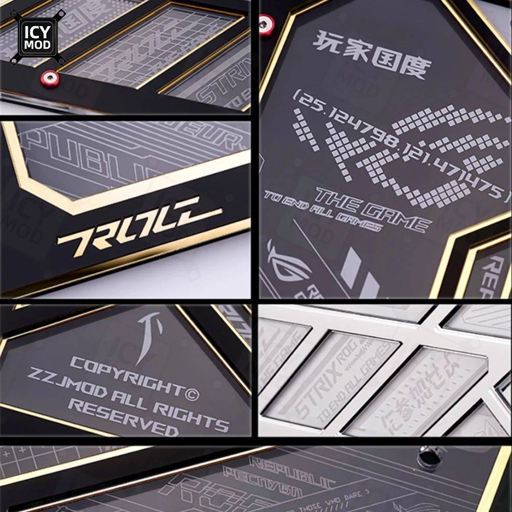 ROG Strix Helios GX601 RGB MOD 4 Uds Kit de Panel de iluminación grabado con láser 5V3PIN caja de PC personalizada AURA SYNC - imagen 4