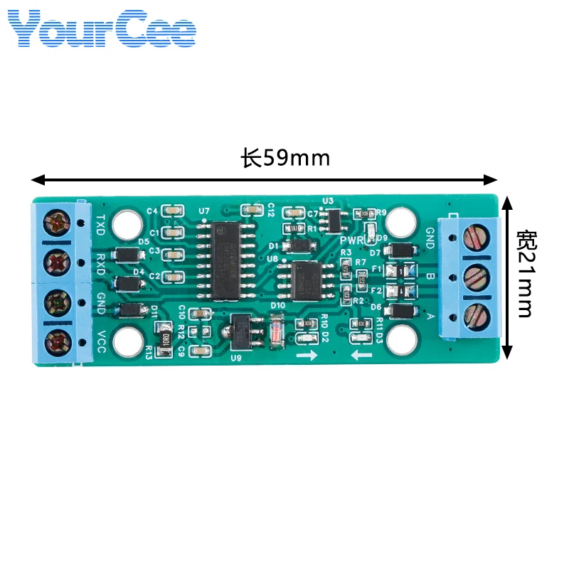 2 uds/1 unidad RS232 a RS485 convertidor bidireccional protocolo de comunicación de nivel módulo de placa de conversión de puerto serie - imagen 4