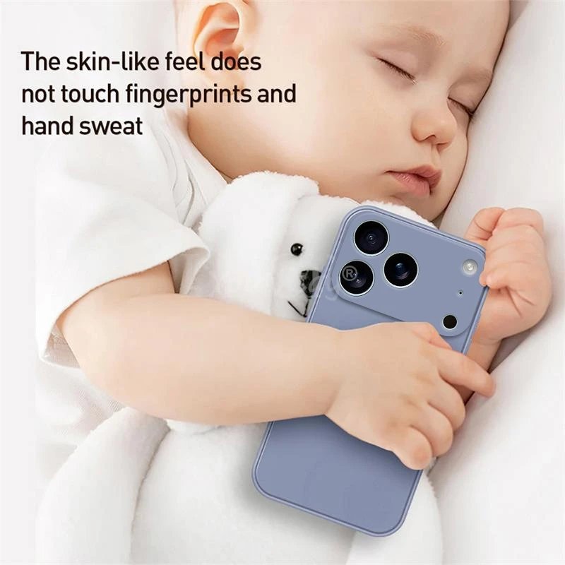 Para iPhone 17 Pro funda de silicona líquida lisa para iPhone 17 Pro Air Cover TPU protección anticaída para iPhone 17 Pro Max cubierta - imagen 3