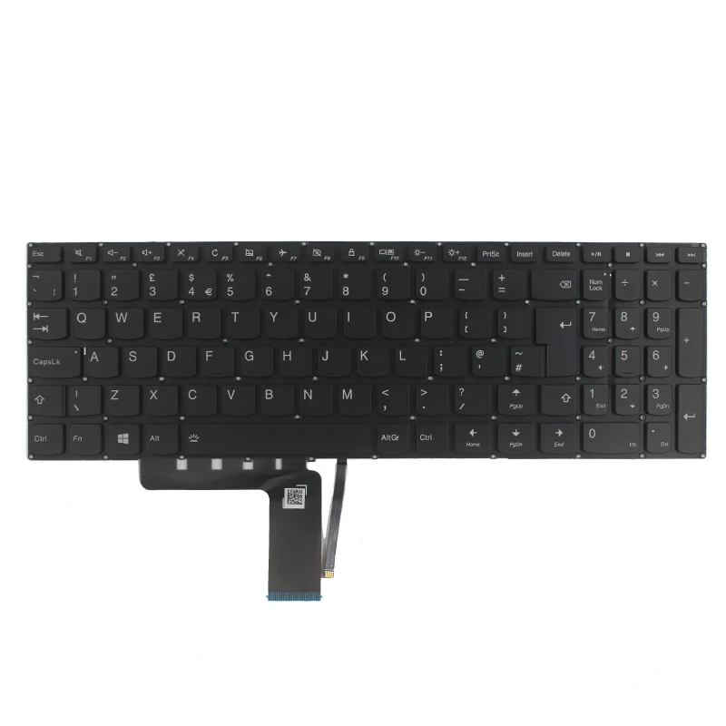 Teclado nuevo para Lenovo Ideapad 310-15ABR 310-15IAP 310-15ISK 310-15IKB, teclado para portátil, retroiluminación negra del Reino Unido - imagen 2