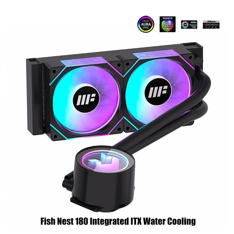 ITX AIO-enfriador de agua de escritorio AM5 1700 236W, disipador de calor líquido TDP para Mini gabinete pequeño para jugadores, ventilador ARGB - imagen 4