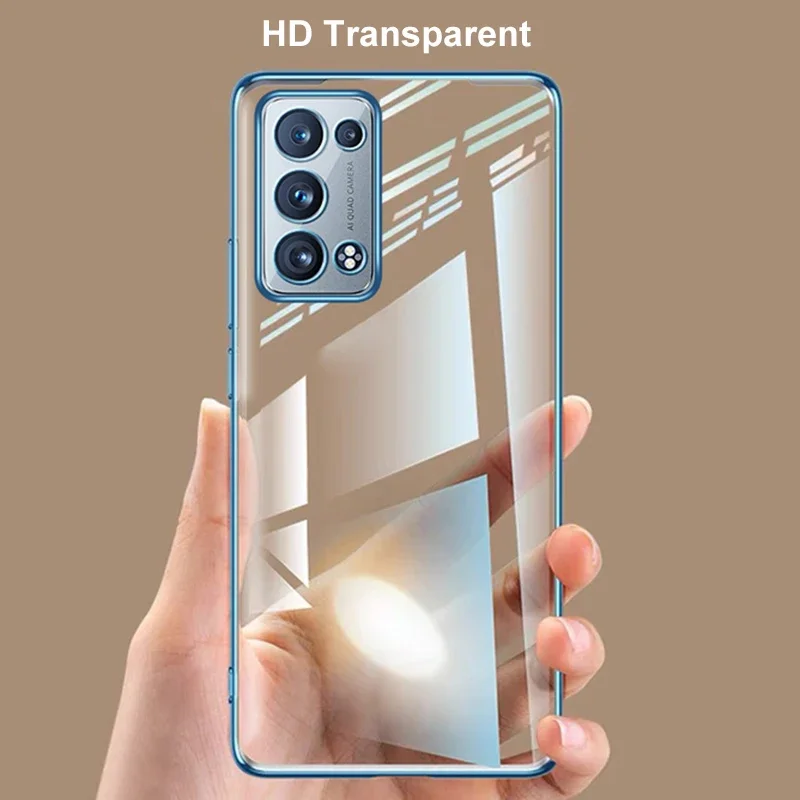 Funda de silicona transparente para OPPO Reno 5 6 7 8 Pro Plus 4 5 Lite 7Z 5G, funda de teléfono de TPU suave para OPPO Reno 3 4 Pro 2 2Z 4Z - imagen 2