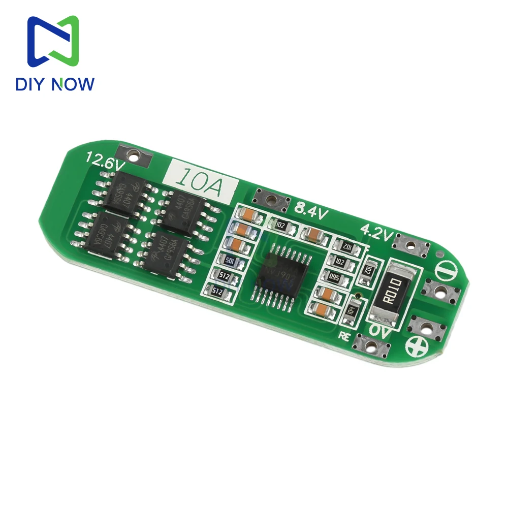 Placa de protección de batería de litio 3S BMS 12,6 V 18650 10A 20A Placa de protección de carga y descarga sin equilibrio en el mismo puerto - imagen 4