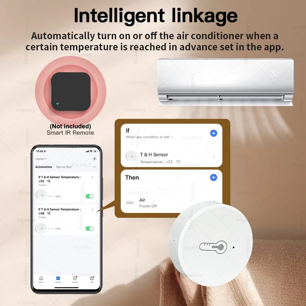 Tuya Smart Zigbee Sensor de temperatura y humedad higrómetro interior termómetro aplicación remota Monitor automatización de electrodomésticos, para Z2M - imagen 5
