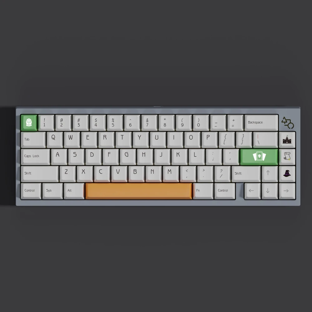 Juego de teclas W & D PBT Dye subcama, perfil de cereza, teclas a prueba de luz para teclado MX Switch, 7U Barra espaciadora dividida, doble B, 1 Juego - imagen 4