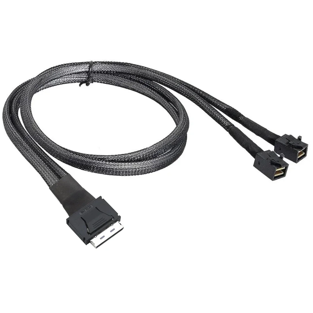 Cable Oculink PCIe SFF-8611 8I a Dual 8I SAS SFF-8643 de primera calidad para servidores - imagen 2