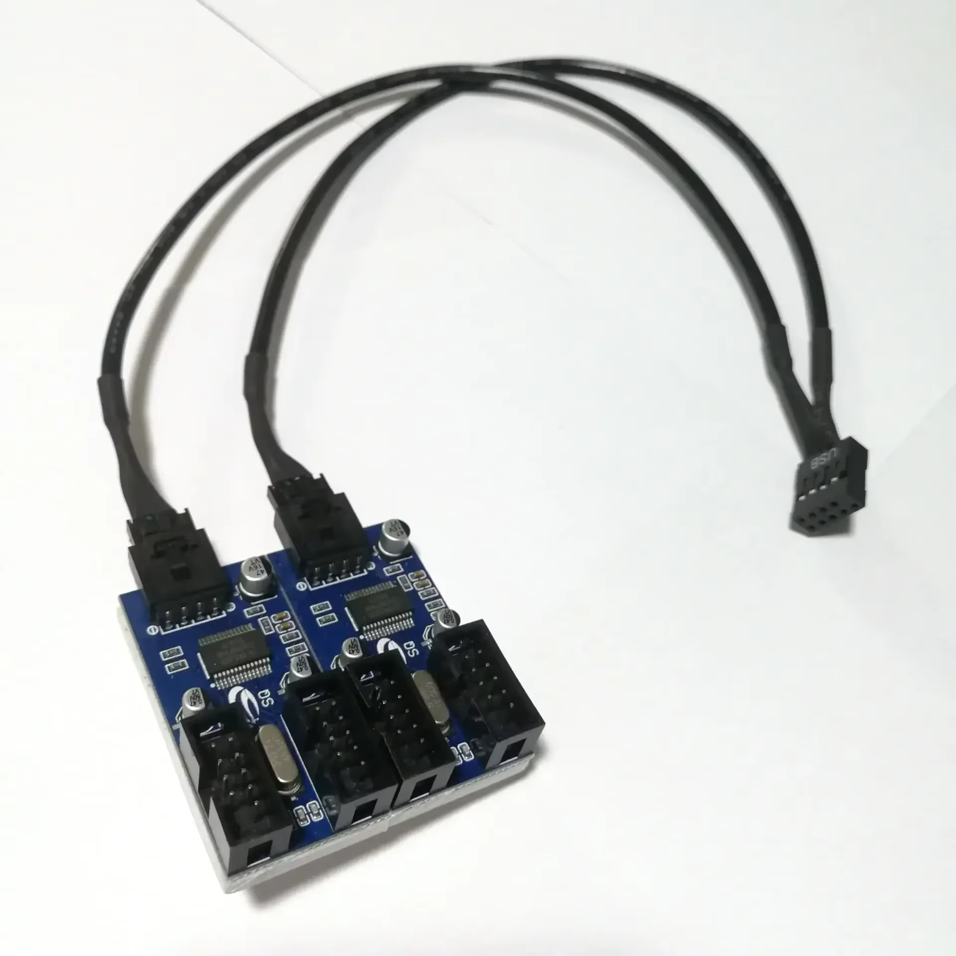Extensor USB 2.0 de 9 pines: 1 a 4 cabezales, PCB interno para PC