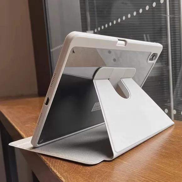 Funda giratoria para Lenovo Tab P12 12,7 2025 Pad Pro 12,7 2nd 2025 Pad 11 M11 K11 B11 cubierta acrílica transparente con ranura para bolígrafo