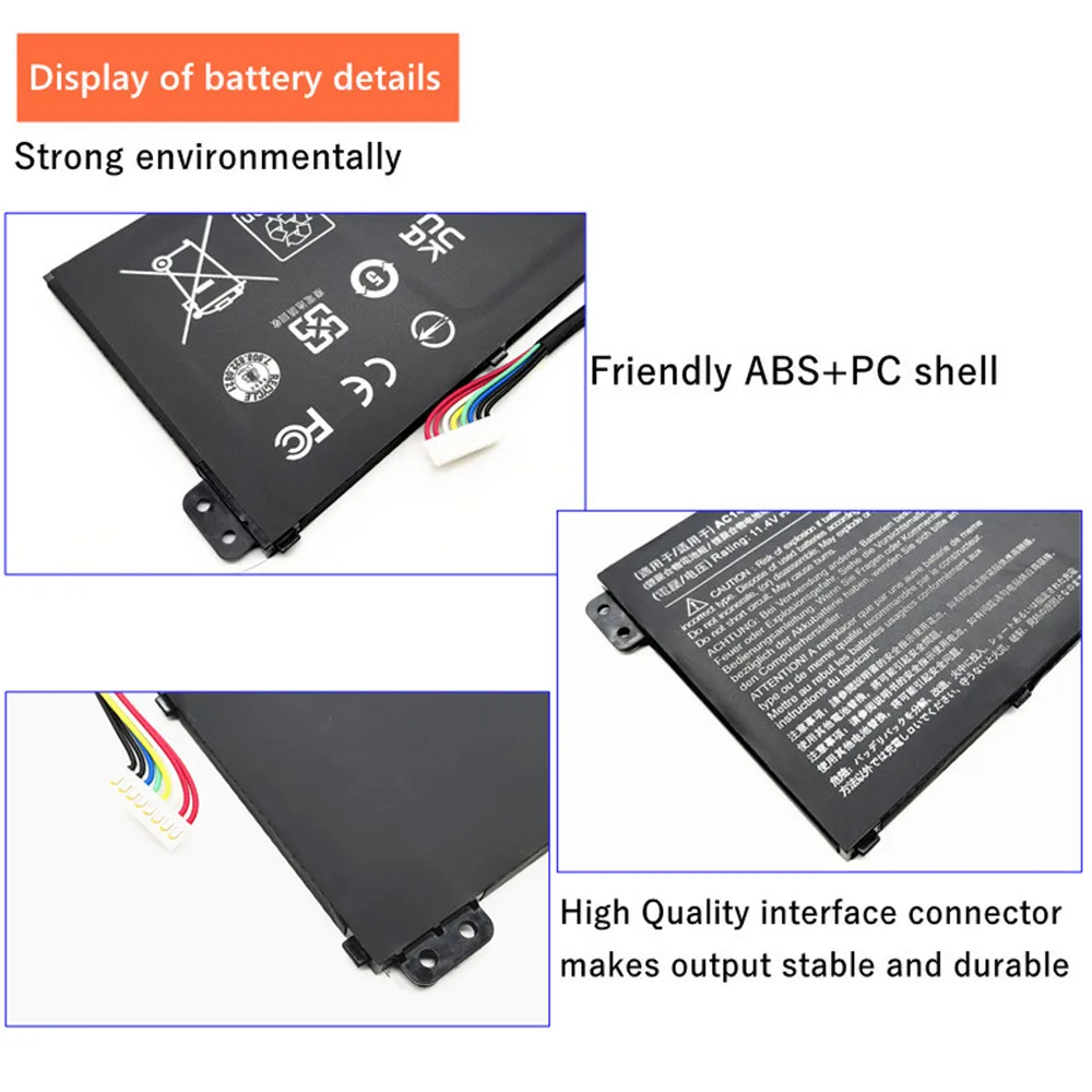 Batería del ordenador portátil para Acer Aspire: E3-721 E5-771 E5-771G ES1-311 ES1-511 ES1-512 ES1-711 ES1-711G R3-131T R7-371T V3-111 - imagen 5