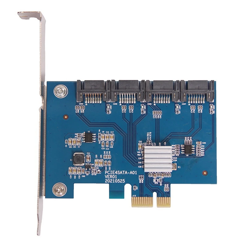 Tarjeta de expansión PCIE a SATA 3,0, adaptador de controlador PCIE SATA, tarjeta adaptadora de disco duro SATA IPFS de 4 puertos