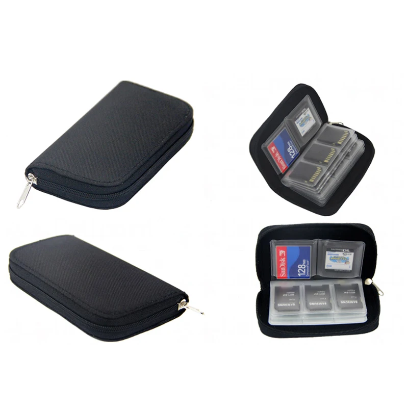 Estuche para tarjetas de memoria SD Micro SD CF SDXC SDHC tarjetas Flash de memoria bolsa de transporte organizador Keeper bolsa para tarjetas de almacenamiento de medios 22 ranuras - imagen 3