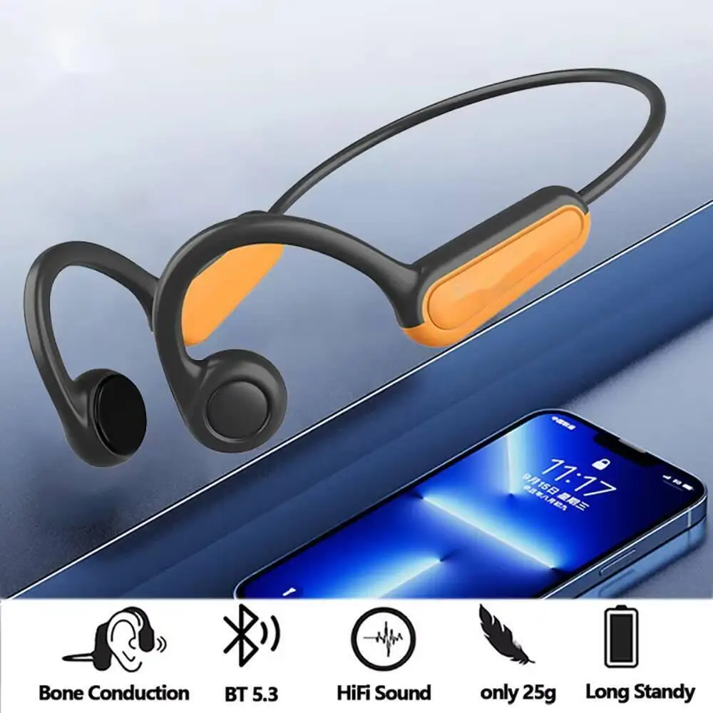 Xiaomi-auriculares de conducción ósea Ture, auriculares inalámbricos Bluetooth, Auriculares deportivos impermeables con micrófono para entrenamiento, correr, conducir