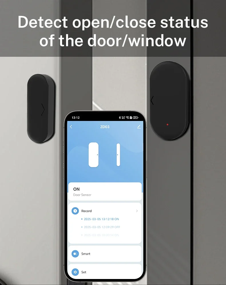 Seguridad para el hogar inteligente aplicación Smart Life Zigbee 3,0 Tuya Sensor de puerta Sensor de ventana Compatible con asistente de Google Alexa - imagen 4