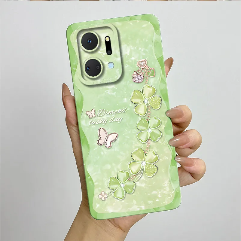 Funda para Honor X7a RKY-LX2 estética de lujo cubierta de silicona líquida a prueba de golpes funda de teléfono suave para Honor X 7a HonorX7a fundas traseras - imagen 2