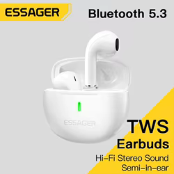Essager-auriculares inalámbricos TWS, cascos con Bluetooth 5,3, estéreo, BT, Semi-in-ear, con caja de carga, Mini Heaset con micrófono para teléfonos