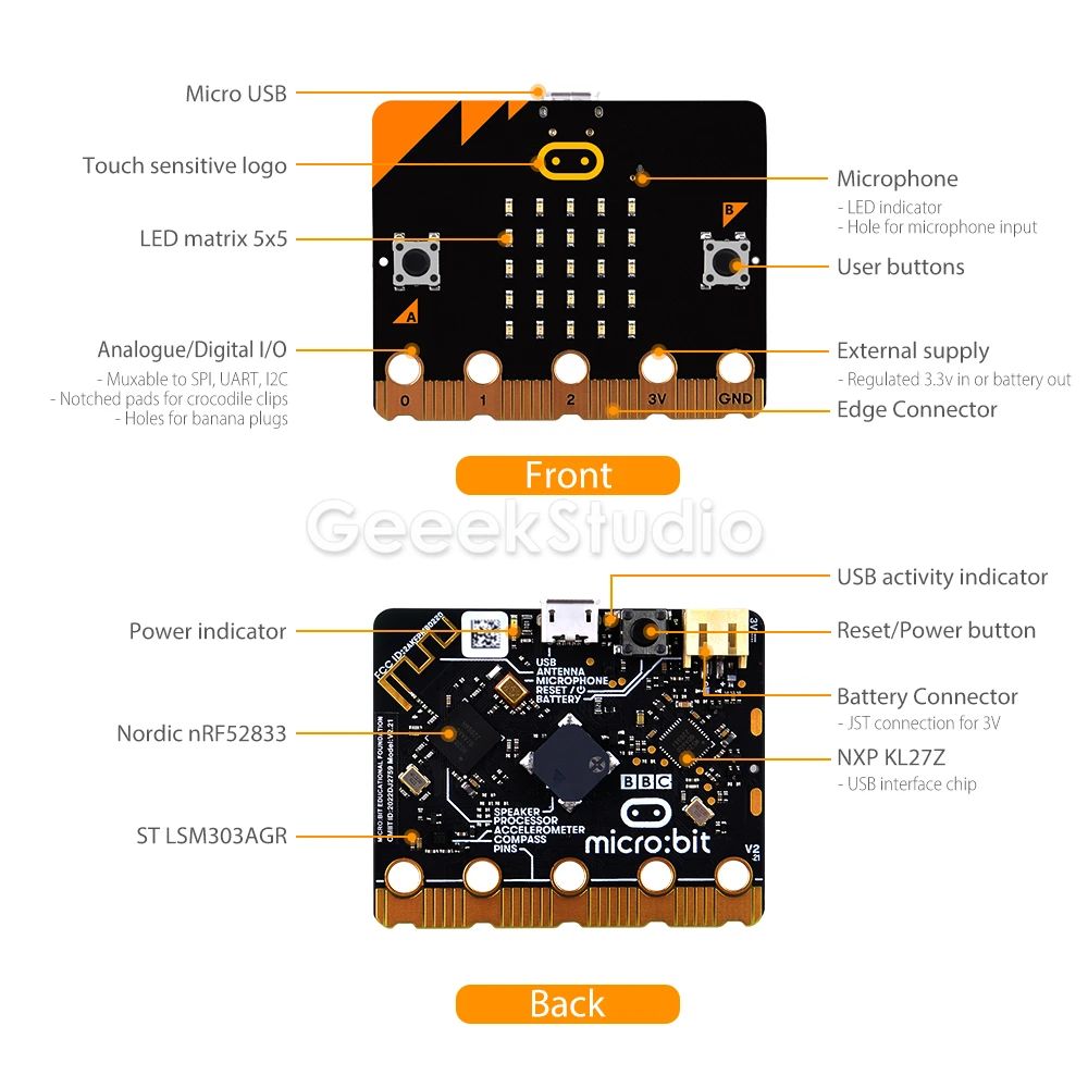 BBC Micro:Bit V2 Ultimate Starter Kit, programación, codificación para niños adolescentes Discovery Kit - imagen 3