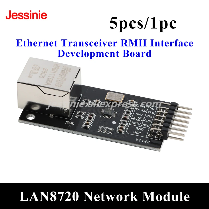Módulo de red LAN8720, transceptor Ethernet electrónico inteligente HP Auto MDIX RMII, placa de desarrollo de interfaz para Arduino, 5 uds./1 ud.