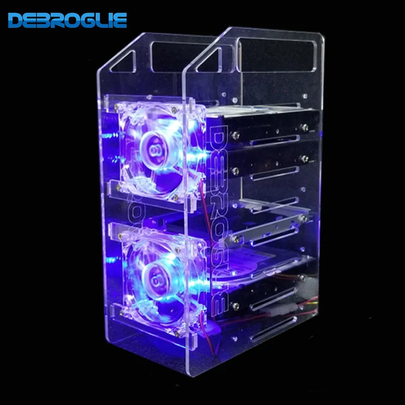 Jaula HDD 3.5 Pulgadas PC Escritorio – Carcasa Transparente Refrigeración