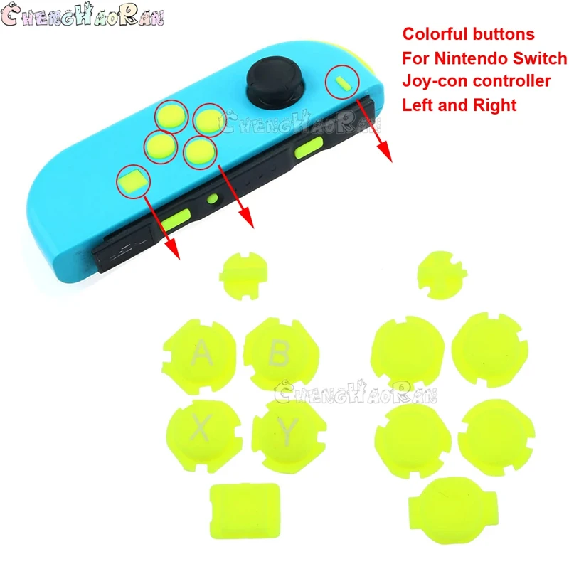 ChengHaoRan 1 Juego de botones de teclas ABXY de repuesto 12 en 1 para interruptor NS Joycon botones de controlador de mango izquierdo y derecho - imagen 3