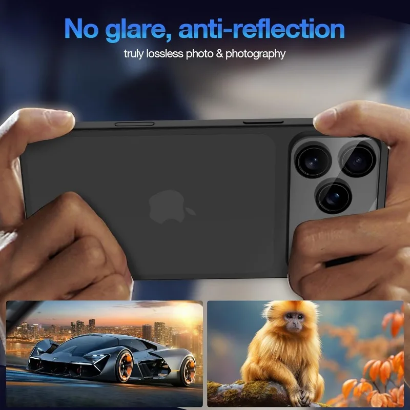 Película protectora de vidrio templado HD de 5 uds para iPhone 17 16 15 14 13 12 11 Pro Max Protector de lente de cámara para iPhone 15 Pro Max 17 - imagen 5