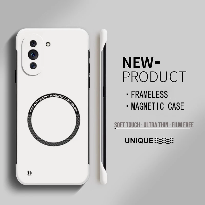 Funda de teléfono sin marco magnética de PC dura ultrafina para Magsafe Huawei Nova 12 11 10 9 SE 8 Pro cubierta sólida de Color mate