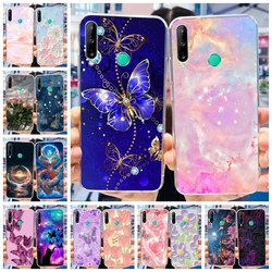 Huawei Y7p 2020 Funda Silicona TPU Mariposa Transparente