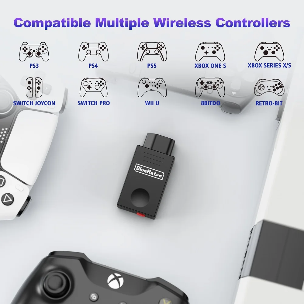 Adaptador de controlador inalámbrico RetroScaler Blueretro para consola de juegos NES a PS3 PS4 8Bitdo Ipega9076 Switch Joycon Controladores - imagen 4