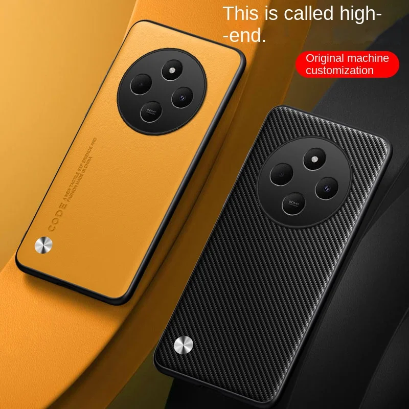 For Xiaomi Redmi 14C Case Soft Vegan Leather Grain Protective Back Cover Case For Xiaomi redmi 14C 4G Full Cover Phone Shell