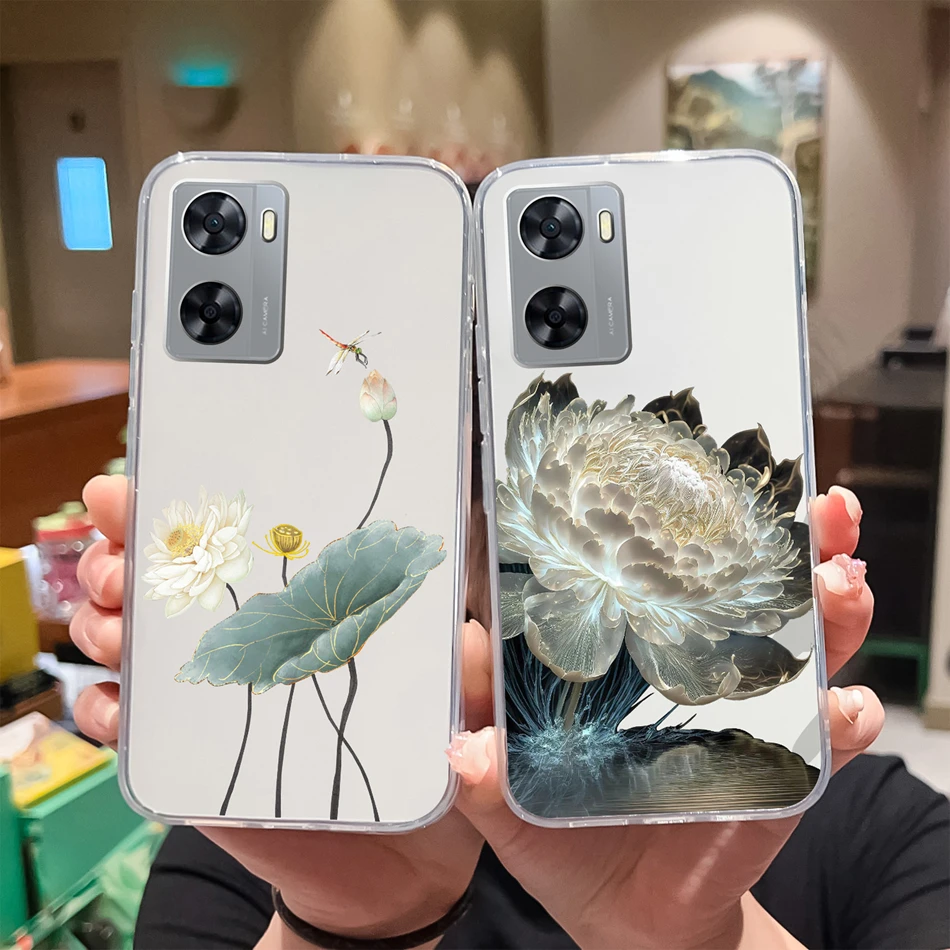 Para Oppo A57 A57S A57E funda divertida y creativa transparente para OppoA57 S OppoA57E 2022 suave TPU silicona ligera carcasa de teléfono - imagen 3