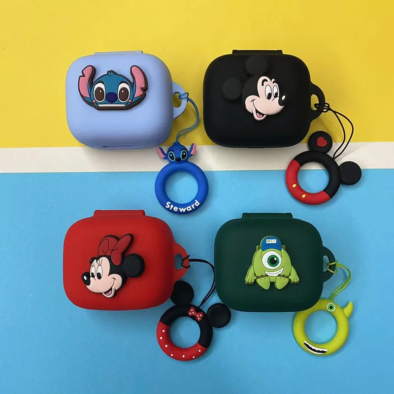 Potdemiel Disney funda para auriculares Anker Soundcore R50i NC/P30i, carcasa protectora de silicona para auriculares inalámbricos con gancho