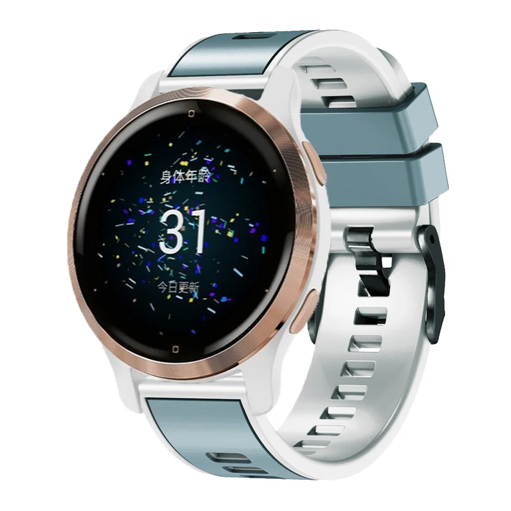 Correa de repuesto de 18mm para Garmin Venu 2S Move 3S Vivoactive 4S Active S, correa de silicona para reloj Forerunner 265S - imagen 3