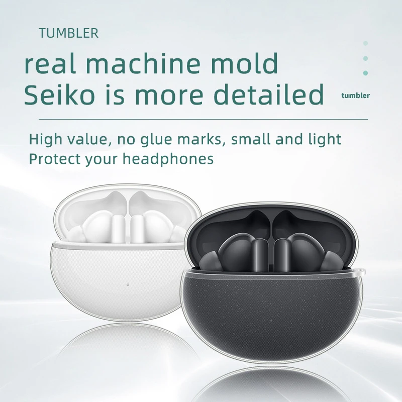 Funda transparente para Huawei Freebuds 5i, funda transparente de TPU inalámbrica, auriculares protectores Freebuds5i con llavero - imagen 2